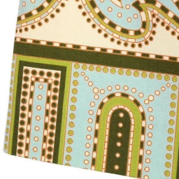 J. Crew Skirt Ivory‎ Green Blue Paisley Pockets 2 - Picture 8 of 12